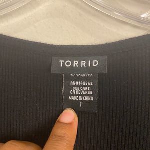 torrid Tops - Torrid Black Ribbed 3/4 Sleeve Top torrid Tops - Torrid Black Ribbed 3/4 Sleeve Top